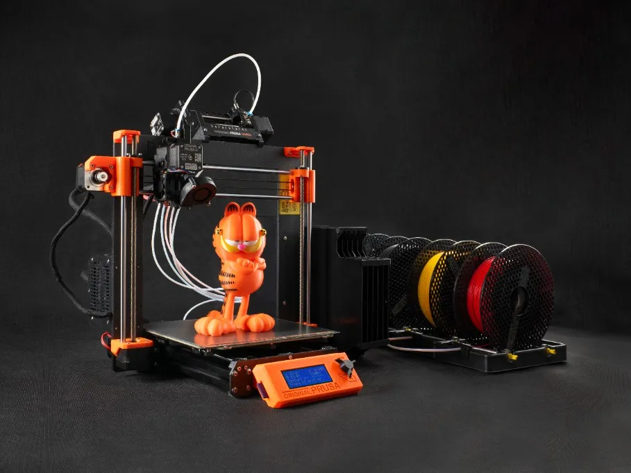 Mehrfarb-3D-Druck auf Original Prusa mit Filament-Spulen